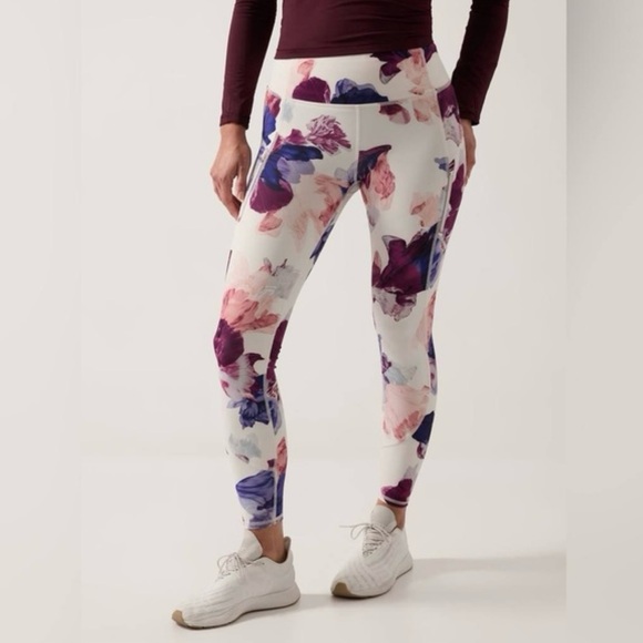 Balance Collection Floral Print Leggings - Pink, Purple, White - Picture 1 of 5